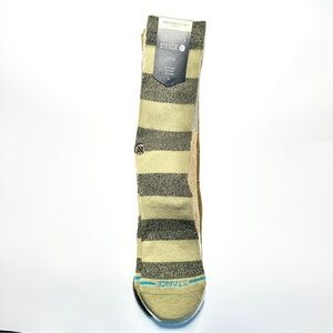 Stance Men's Casual Socks - Olive and Gray Stripes